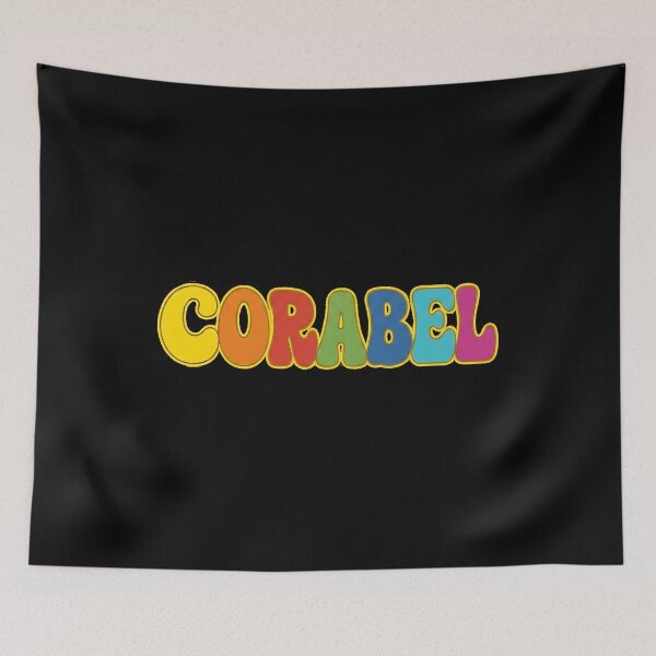 Item preview, ❤️ Corabel Personalized Name Wavy Retro Shirt, Coffee Mug, Sticker Gift designed and sold by HelixPedia.