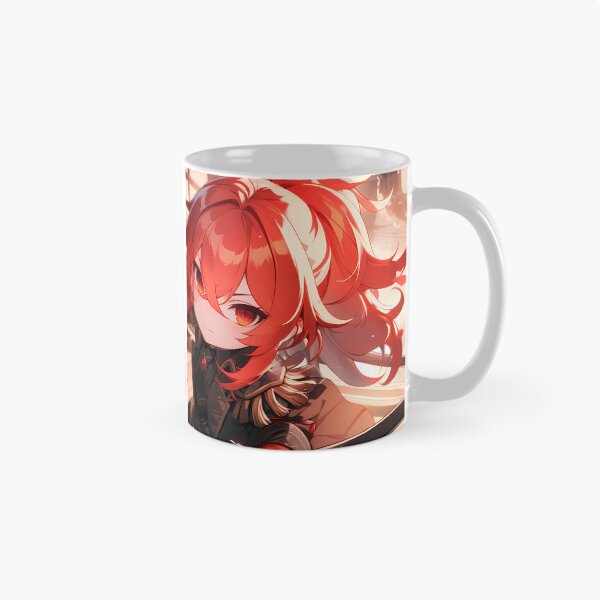 Item preview, Diluc Genshin Impact Chibi Samurai With Dramatic Light And Red Hair designed and sold by TanglenRabbit.