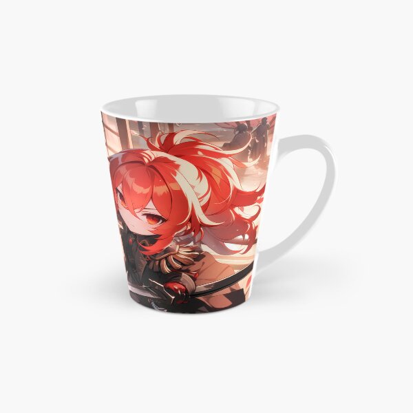 Item preview, Diluc Genshin Impact Chibi Samurai With Dramatic Light And Red Hair designed and sold by TanglenRabbit.