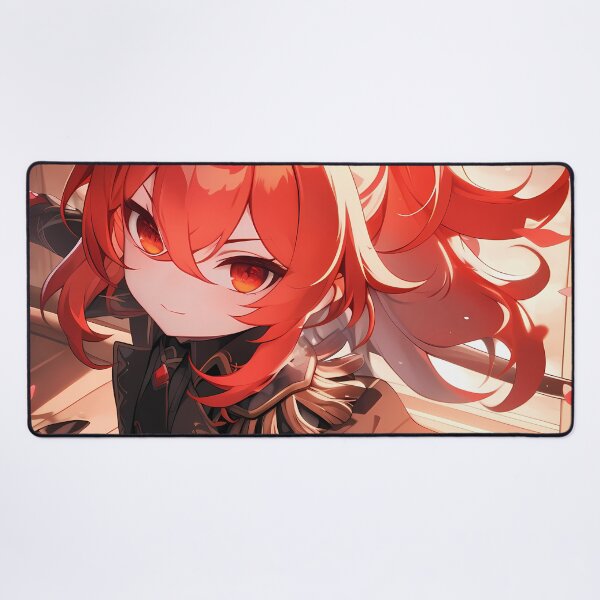Item preview, Diluc Genshin Impact Chibi Samurai With Dramatic Light And Red Hair designed and sold by TanglenRabbit.