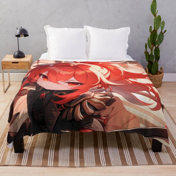 Item preview, Diluc Genshin Impact Chibi Samurai With Dramatic Light And Red Hair designed and sold by TanglenRabbit.