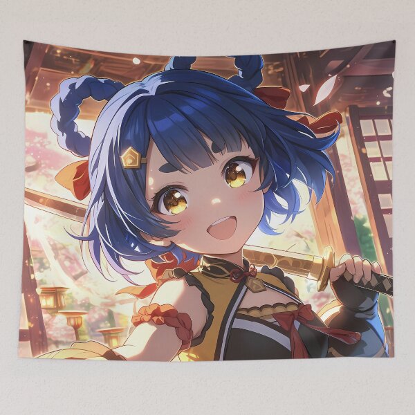 Item preview, Xiangling Genshin Impact Chibi Sakura Festival Lantern Glow designed and sold by TanglenRabbit.