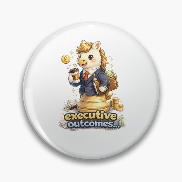 Item preview, Executive Outcomes Kawaii Chess Art – Funny CEO Horse Chess Piece Business Cartoon Illustration designed and sold by Paws-nd-Prints.