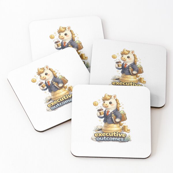 Item preview, Executive Outcomes Kawaii Chess Art – Funny CEO Horse Chess Piece Business Cartoon Illustration designed and sold by Paws-nd-Prints.