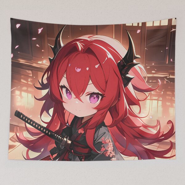 Item preview, Surtr Arknights Prelude To Dawn Chibi Kimono Sakura Glow designed and sold by TanglenRabbit.