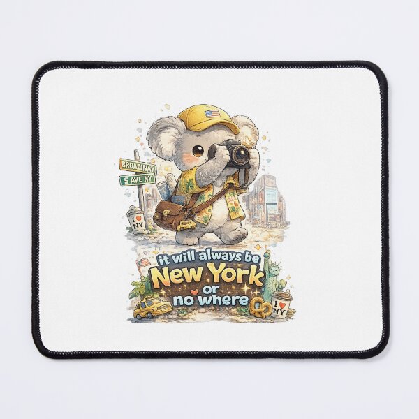 Item preview, New York or Nowhere Kawaii Koala Art – Cute NYC Tourist Cartoon Illustration designed and sold by Paws-nd-Prints.