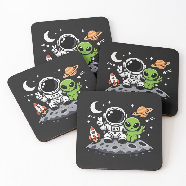 Item preview, Peace Across the Galaxy: Astronaut and Alien Friends designed and sold by Owcomm.