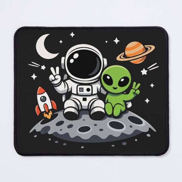 Item preview, Peace Across the Galaxy: Astronaut and Alien Friends designed and sold by Owcomm.