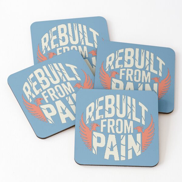 Item preview, Rebuilt From Pain – Trauma Healing Motivation Quote designed and sold by ُEldalal-Design.
