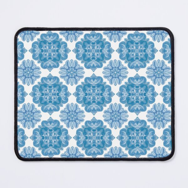 Item preview, Blue Hydrangea Flower Pattern Abstract White Background  designed and sold by burbankdesigns.