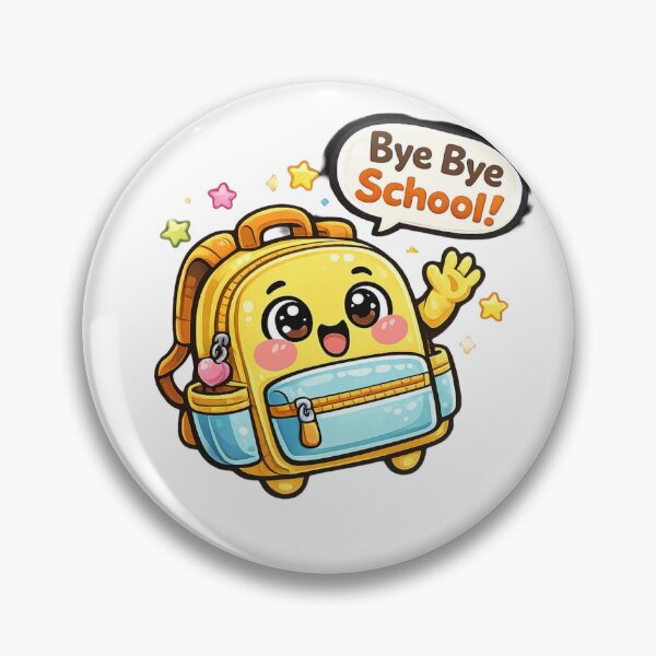 Item preview, Cute Kawaii Backpack Bye Bye School Last Day Sticker designed and sold by Hafcishop.