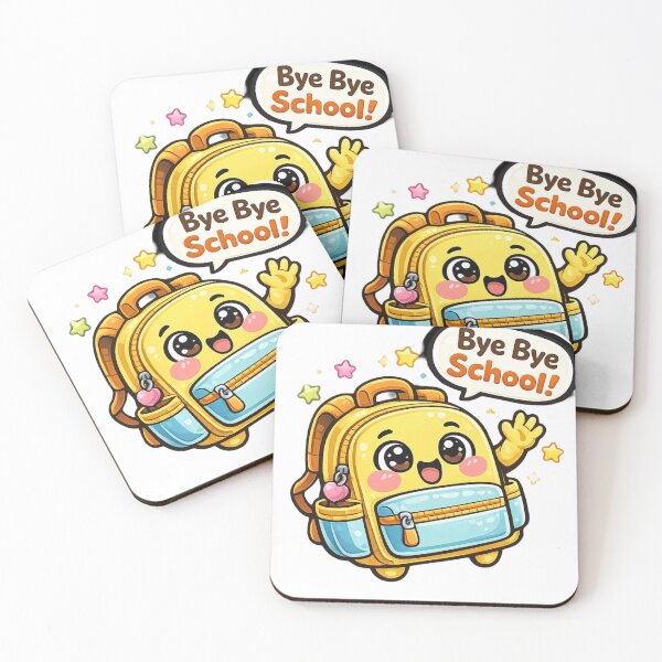 Item preview, Cute Kawaii Backpack Bye Bye School Last Day Sticker designed and sold by Hafcishop.