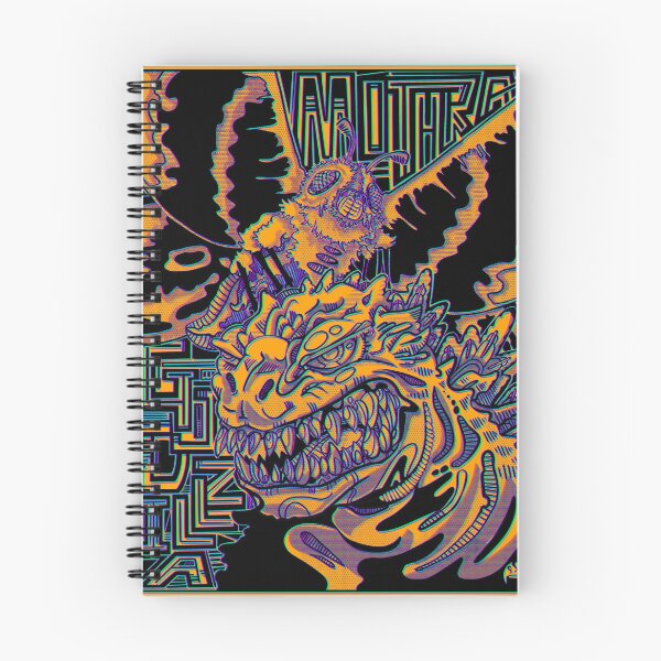 Item preview, Kaiju Dream Team in Neon Risograph Style in Orange Sherbet designed and sold by NonDecafArt.