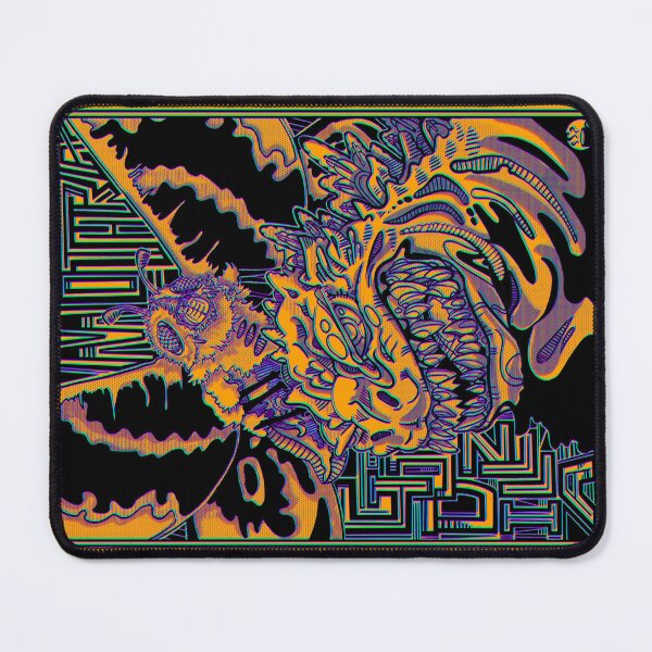 Item preview, Kaiju Dream Team in Neon Risograph Style in Orange Sherbet designed and sold by NonDecafArt.