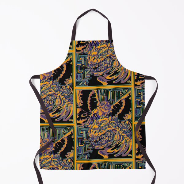 Item preview, Kaiju Dream Team in Neon Risograph Style in Orange Sherbet designed and sold by NonDecafArt.