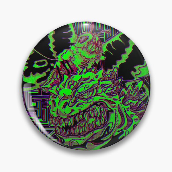 Item preview, Kaiju Dream Team in Neon Risograph Style Green designed and sold by NonDecafArt.