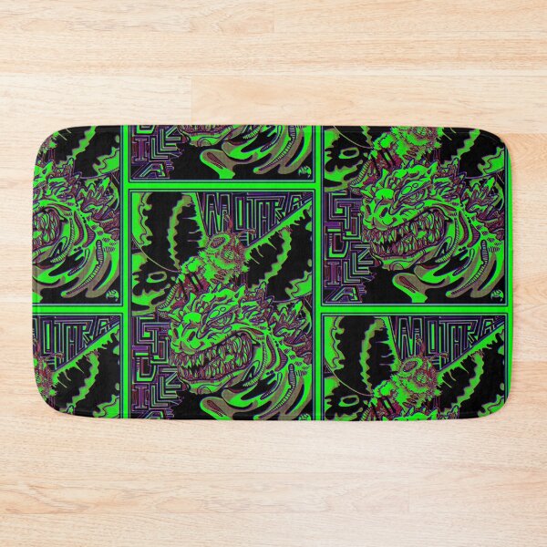 Item preview, Kaiju Dream Team in Neon Risograph Style Green designed and sold by NonDecafArt.