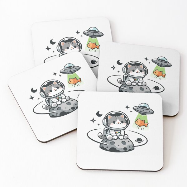 Item preview, Space Cat Watching an Alien UFO Abduct a Goldfish designed and sold by Owcomm.