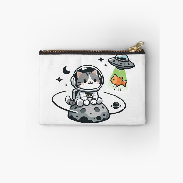 Item preview, Space Cat Watching an Alien UFO Abduct a Goldfish designed and sold by Owcomm.