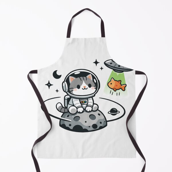 Item preview, Space Cat Watching an Alien UFO Abduct a Goldfish designed and sold by Owcomm.