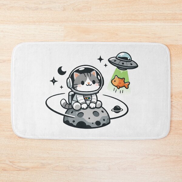 Item preview, Space Cat Watching an Alien UFO Abduct a Goldfish designed and sold by Owcomm.