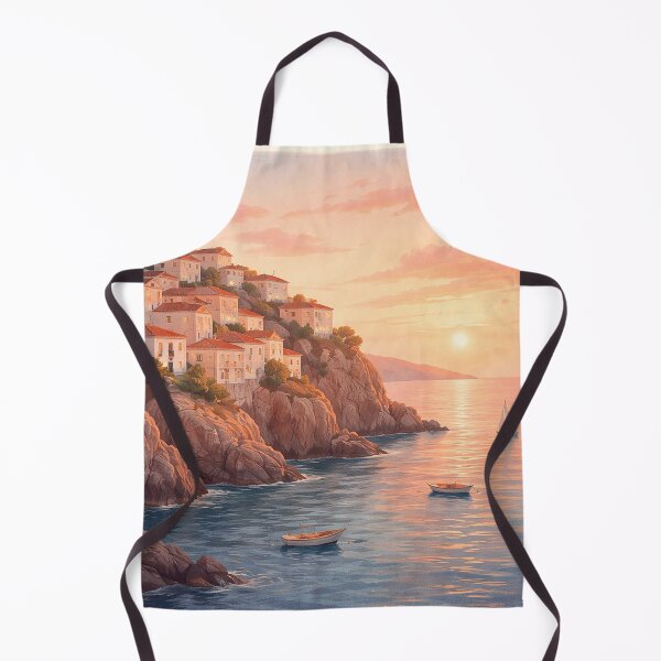 Item preview, Sunset Cliffside Coastal Village designed and sold by Pixel Junkies Studio.
