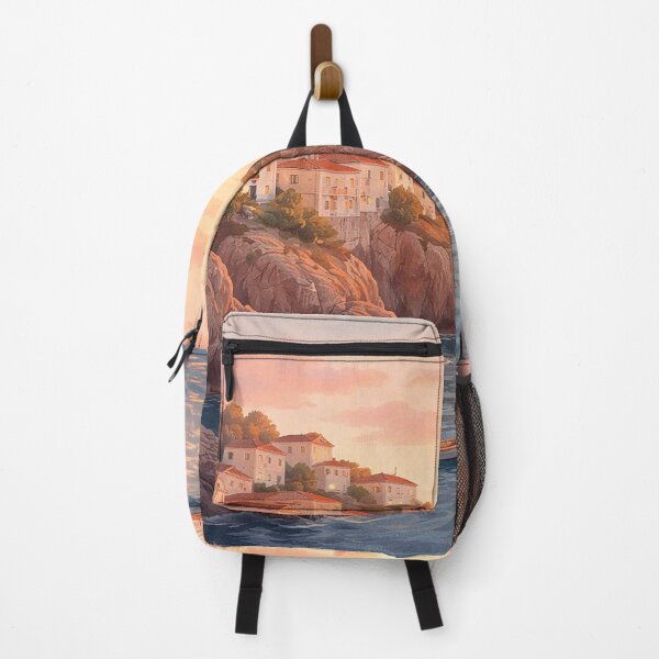 Item preview, Sunset Cliffside Coastal Village designed and sold by Pixel Junkies Studio.