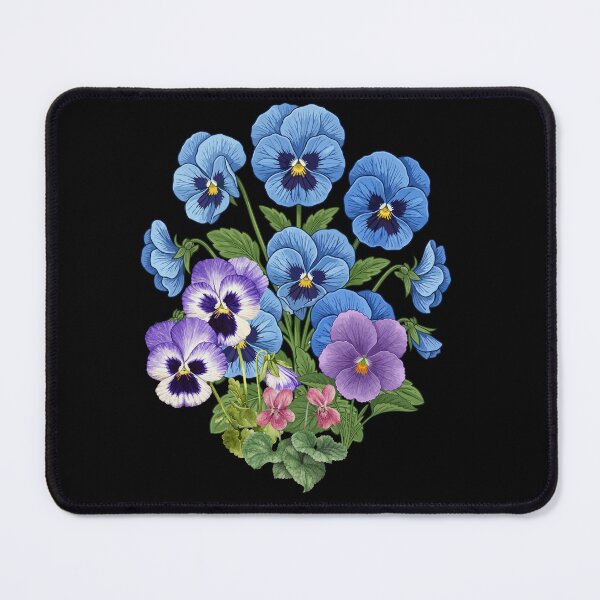 Item preview, Blue Purple Pansy Flowers Botanical Illustration designed and sold by WillandWent.