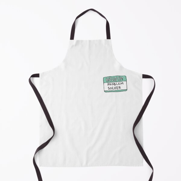 Item preview, Problem Solver Cute Hand Drawn Teal Name Tag designed and sold by Childish by Design.