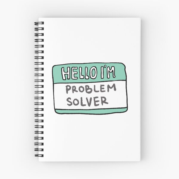 Item preview, Problem Solver Cute Hand Drawn Teal Name Tag designed and sold by RNASstuff.