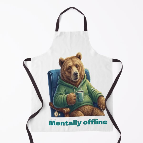 Item preview, Mentally Offline Aesthetic Bear designed and sold by Northern Glow Art.