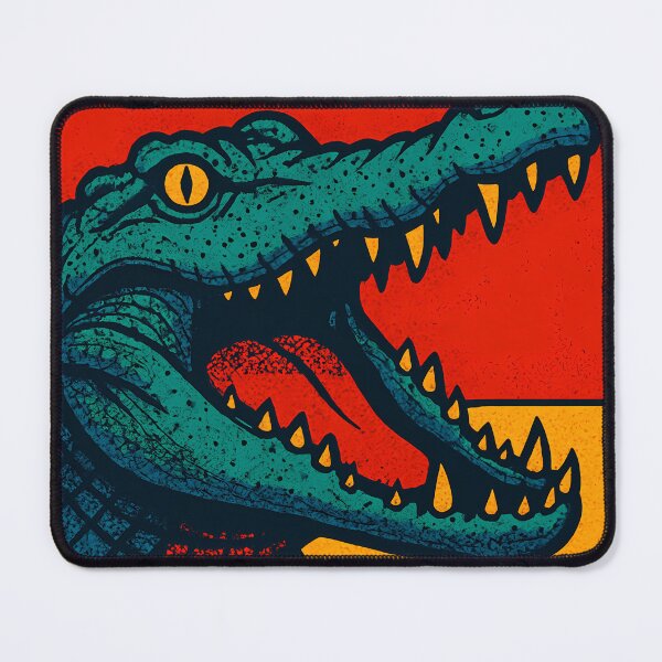 Item preview, Retro Pop Art Crocodile | Vibrant Reptile Illustration | Bold River Predator Wildlife Aesthetic Design designed and sold by PaintedPixels01.