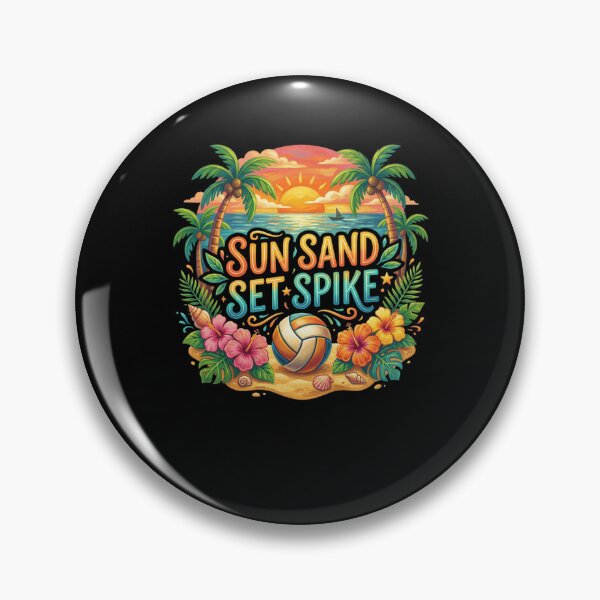 Item preview, SUN SAND SET SPIKE Beach Volleyball Summer Fun designed and sold by snowry.