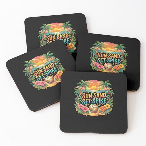 Item preview, SUN SAND SET SPIKE Beach Volleyball Summer Fun designed and sold by snowry.