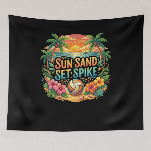 Item preview, SUN SAND SET SPIKE Beach Volleyball Summer Fun designed and sold by snowry.