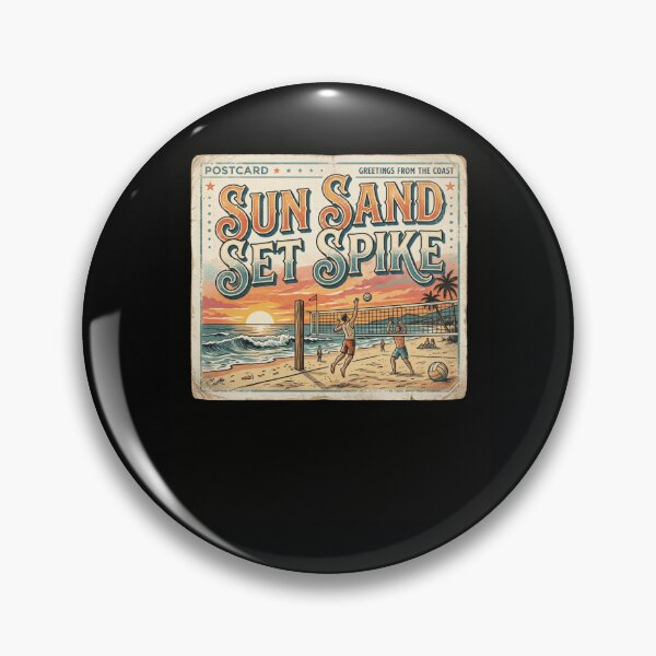Item preview, SUN SAND SET SPIKE Vintage Beach Volleyball designed and sold by snowry.