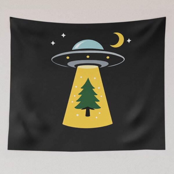 Item preview, The Holidays Are Out Of This World Alien UFO Christmas Tree designed and sold by Owcomm.
