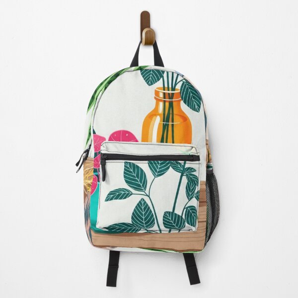 Item preview, Colorful Houseplants Shelf Modern Botanical Art designed and sold by PixorStudio.