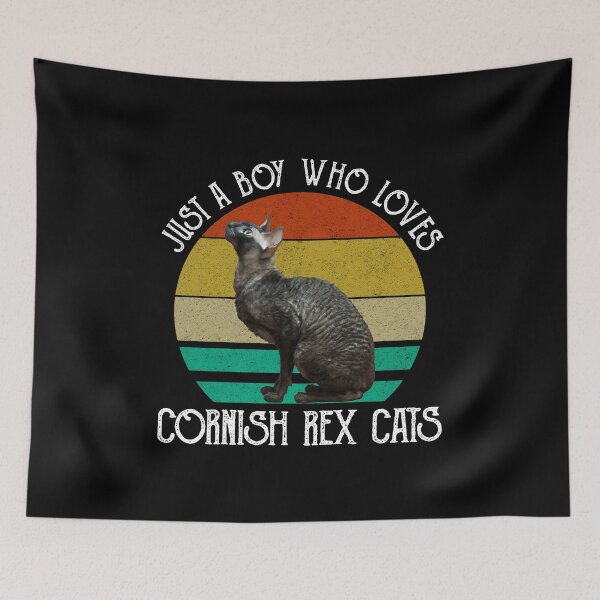Item preview, Just A Boy Who Loves Cornish Rex Cats designed and sold by Cat Lady Designs.