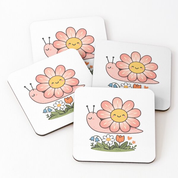 Item preview, Happy Snail with Pink Daisy Shell and Garden Flowers designed and sold by Owcomm.