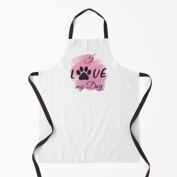 Item preview, I Love my Dog with Pawprint & Pink Background designed and sold by JeweledDesigns.