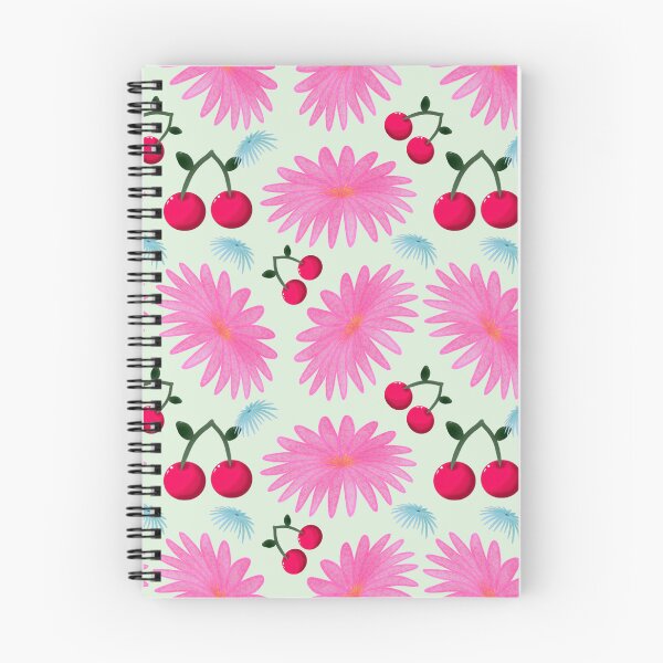Item preview, Bright Pink Floral Cherry Pattern | Cute Kawaii Fruit & Flower Aesthetic | Girly Y2K Seamless Design | Retro Pink Cherries Print  designed and sold by HopeAndHustle.