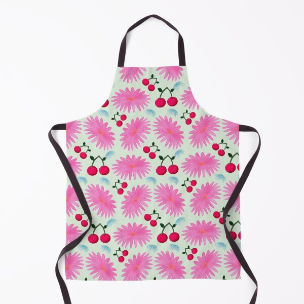 Item preview, Bright Pink Floral Cherry Pattern | Cute Kawaii Fruit & Flower Aesthetic | Girly Y2K Seamless Design | Retro Pink Cherries Print  designed and sold by HopeAndHustle.