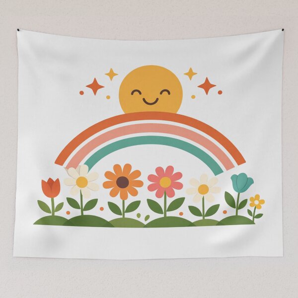 Item preview, Sunshine and Rainbows Over the Wildflower Garden designed and sold by Owcomm.