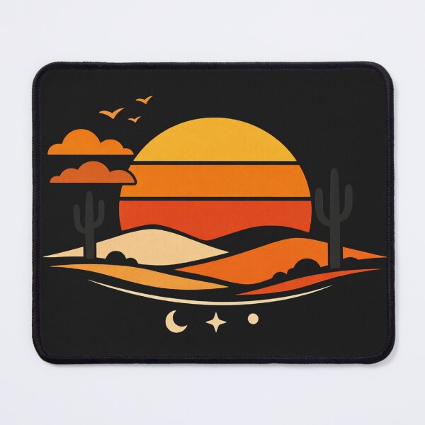 Item preview, Retro Desert Sunset with Saguaro Cactus and Celestial Night Symbols designed and sold by Owcomm.
