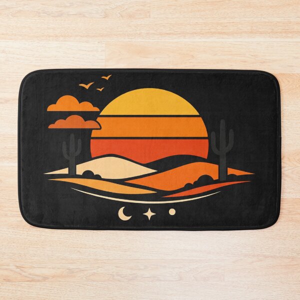 Item preview, Retro Desert Sunset with Saguaro Cactus and Celestial Night Symbols designed and sold by Owcomm.