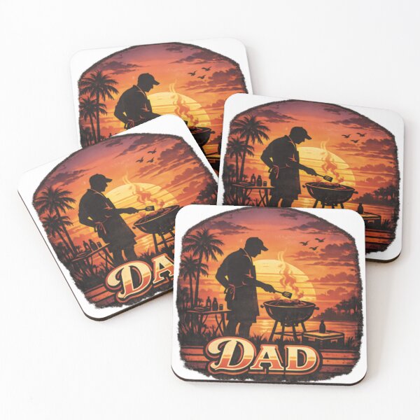 Item preview, Sunset Grillmaster Retro Dad Vibes designed and sold by Mindful56.