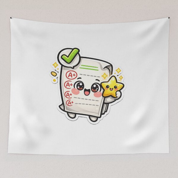 Item preview, Cute Kawaii A Plus Exam Paper Happy Star Sticker designed and sold by Hafcishop.