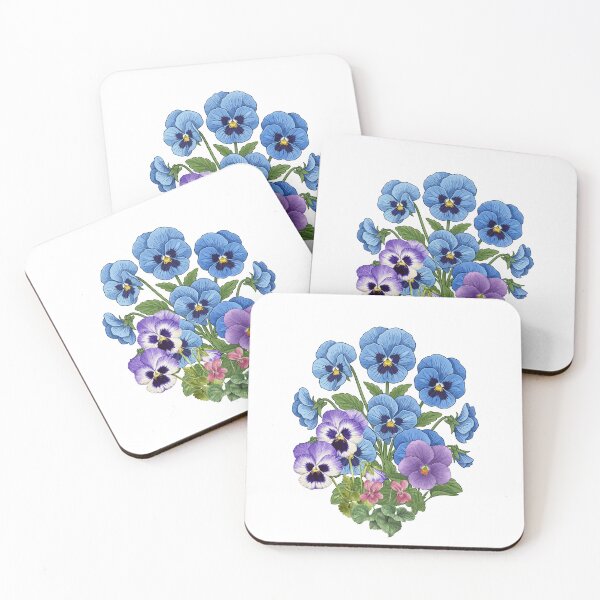 Item preview, Cottagecore Blue Purple Pansy Flower Bouquet designed and sold by WillandWent.