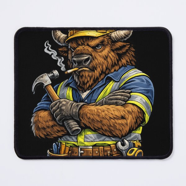Item preview, Buffalo Construction Worker designed and sold by buffalowes.